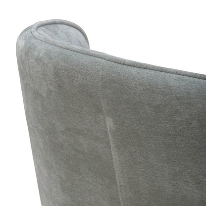 Accent Dining Chair with Castors - Rounded Arm - Sapphire Upholstry