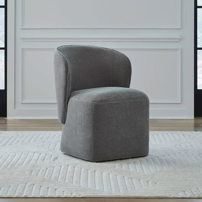 Accent Dining Chair with Castors - Rounded Arm - Sapphire Upholstry