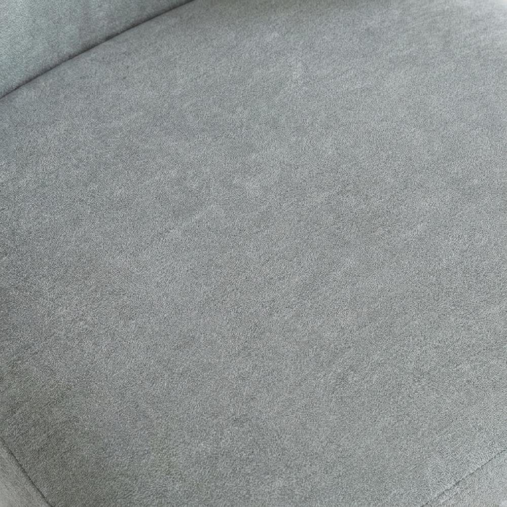 Solid Wood Upholstered Accent Dining Chair with Castors, Eclectic Style, Gray