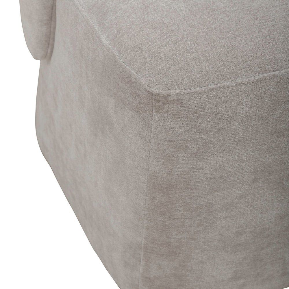 Accent Dining Chair with Castors - Rounded Arm - Truffle Upholstry