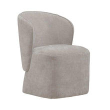 Accent Dining Chair with Castors - Rounded Arm - Truffle Upholstry