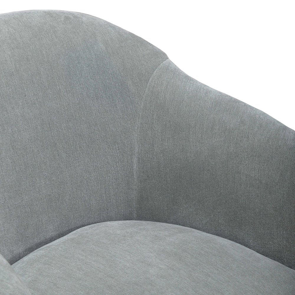 Accent Dining Chair with Castors - Squared Arm - Sapphire Upholstry