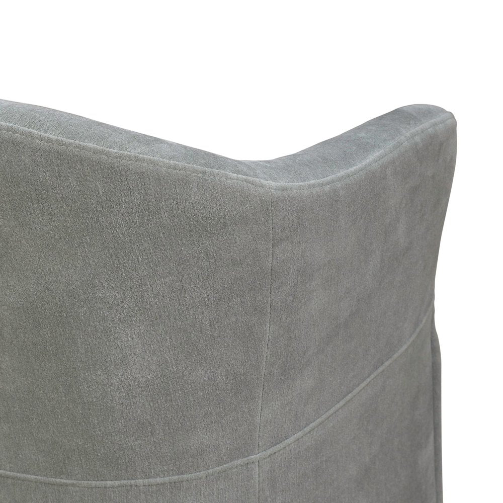Accent Dining Chair with Castors - Squared Arm - Sapphire Upholstry