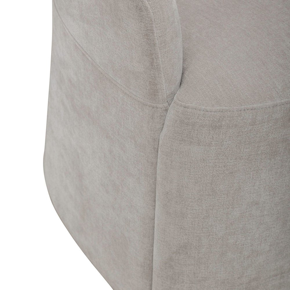 Accent Dining Chair with Castors - Squared Arm - Truffle Upholstry