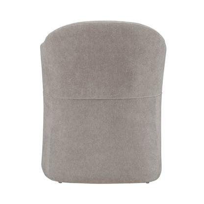 Accent Dining Chair with Castors - Squared Arm - Truffle Upholstry