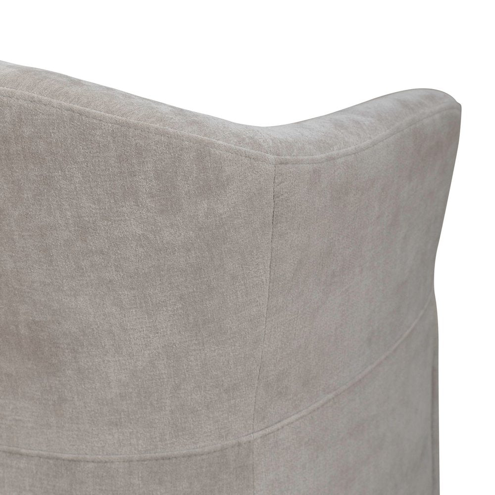 Accent Dining Chair with Castors - Squared Arm - Truffle Upholstry