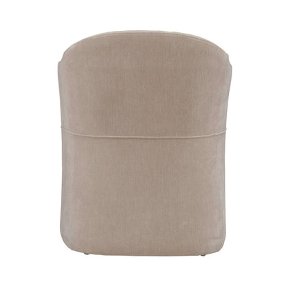 Accent Dining Chair with Castors - Squared Arm - Wicker Upholstry