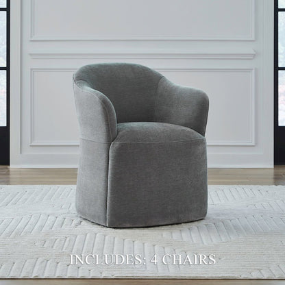 Accent Dining Chairs with Castors - Sapphire Upholstry - Set of Four