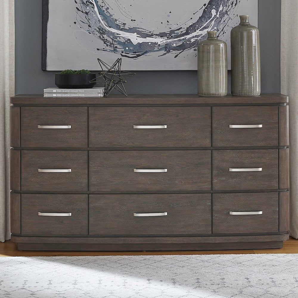 Cascade Falls Bedroom 9 Drawer Dresser  - Satin Espresso