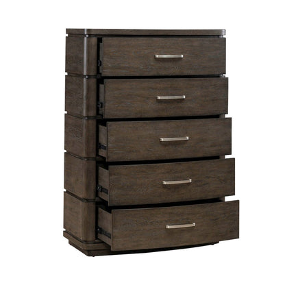 Cascade Falls Bedroom 5 Drawer Chest  - Satin Espresso