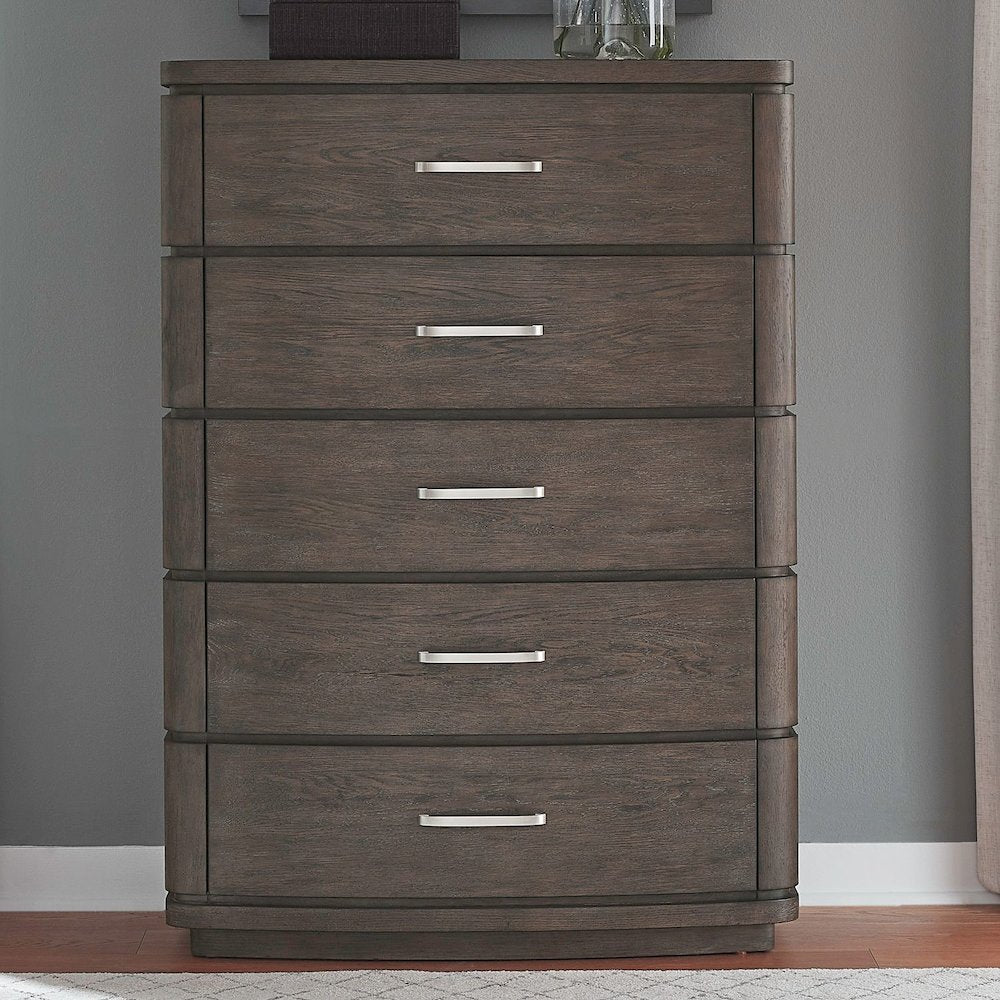 Cascade Falls Bedroom 5 Drawer Chest  - Satin Espresso
