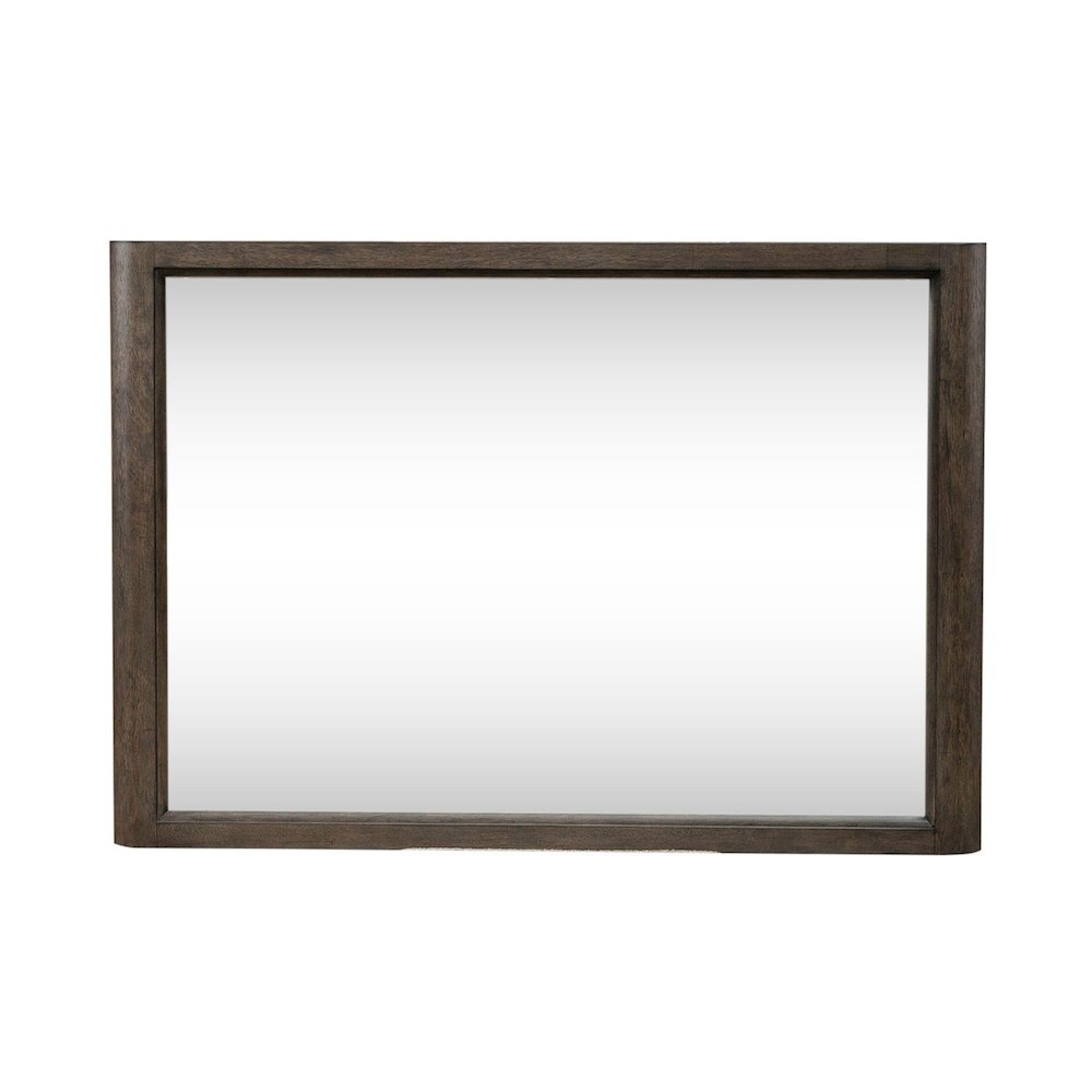 Cascade Falls Mirror for Bedroom Dresser Mount - Satin Espresso Oak