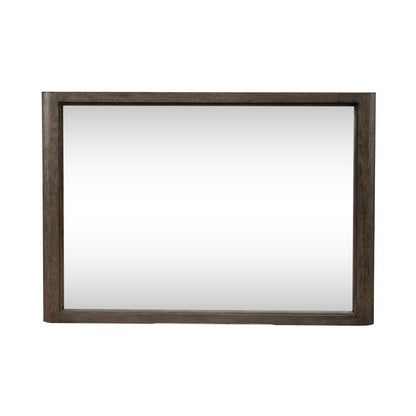 Cascade Falls Mirror for Bedroom Dresser Mount - Satin Espresso Oak