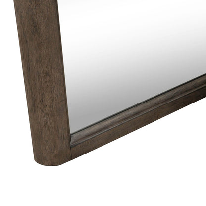 Cascade Falls Mirror for Bedroom Dresser Mount - Satin Espresso Oak