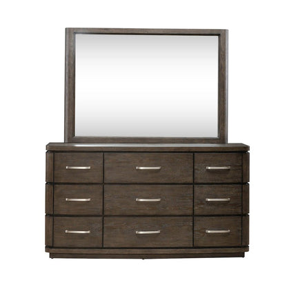 Cascade Falls Bedroom Dresser & Mirror  - Satin Espresso