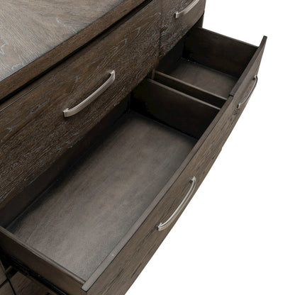 Cascade Falls Bedroom Dresser & Mirror  - Satin Espresso