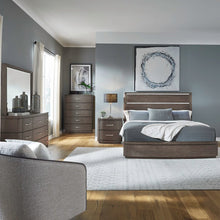 Queen Panel Bed with LED Touch Light, Dresser & Mirror, Chest, Night Stand