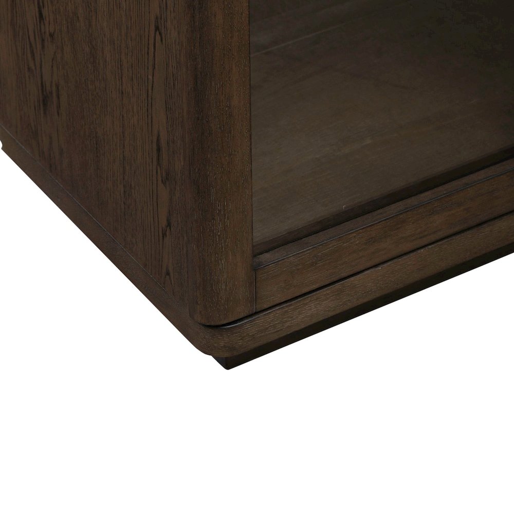Cascade Falls Display Cabinet for Dining Room with LED Light- Satin Espresso