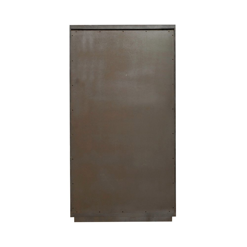 Cascade Falls Display Cabinet for Dining Room with LED Light- Satin Espresso
