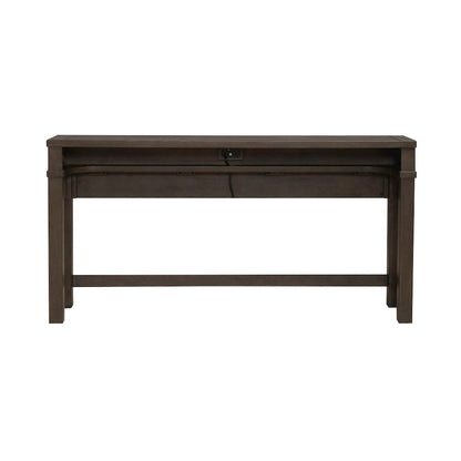 Console Bar Table with Charging Station - Satin Espresso