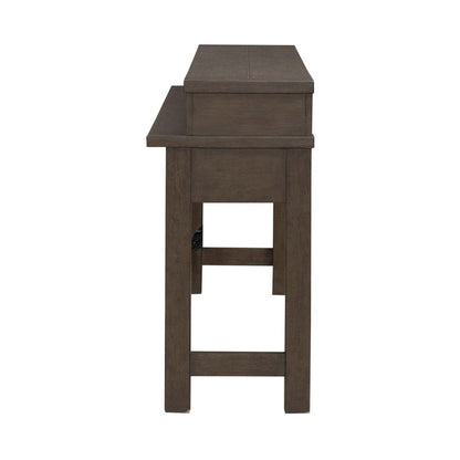 Console Bar Table with Charging Station - Satin Espresso