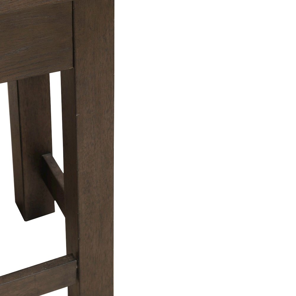 Console Bar Table with Charging Station - Satin Espresso