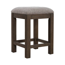 Cascade Falls Living Room Upholstered Console Stool - Satin Espresso