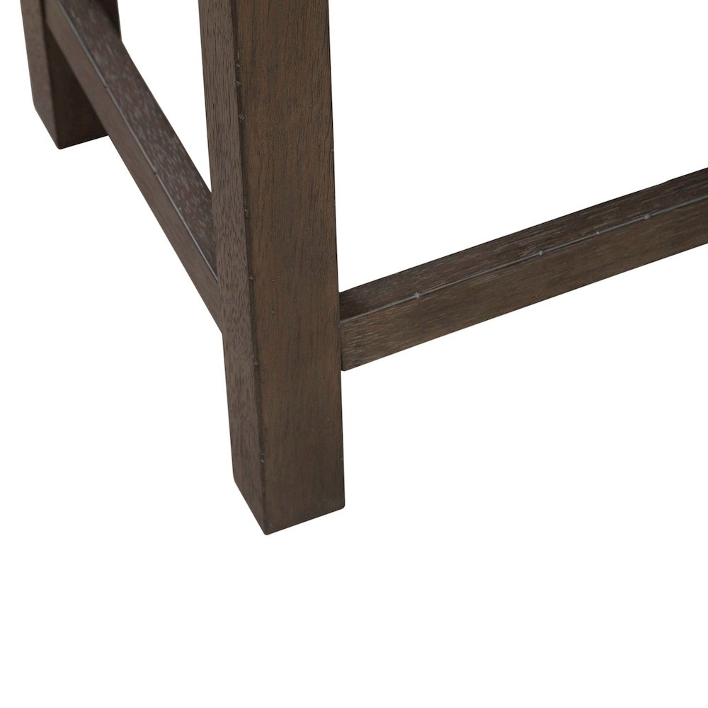 Cascade Falls Living Room Upholstered Console Stool - Satin Espresso