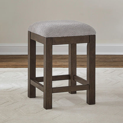 Cascade Falls Living Room Upholstered Console Stool - Satin Espresso