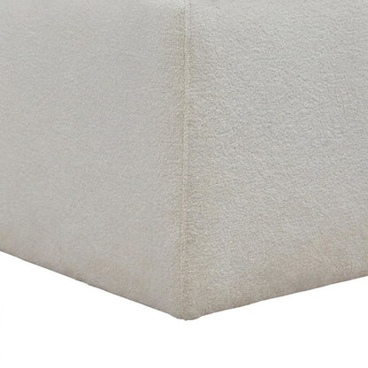 Solid Wood Upholstered Accent Dining Chair with Castors, Eclectic Style, White