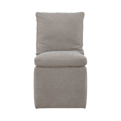 Accent Dining Chair with Castors - Squared Back - Truffle Upholstry