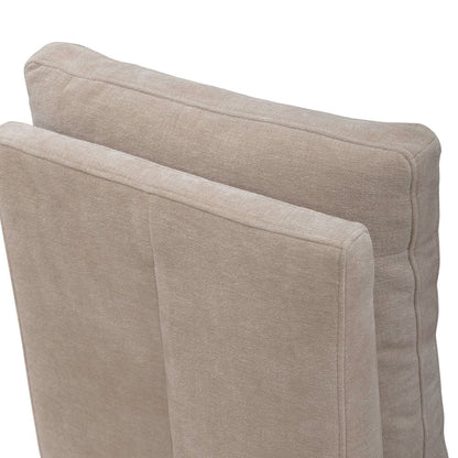 Accent Dining Chair with Castors - Squared Back - Wicker Upholstry