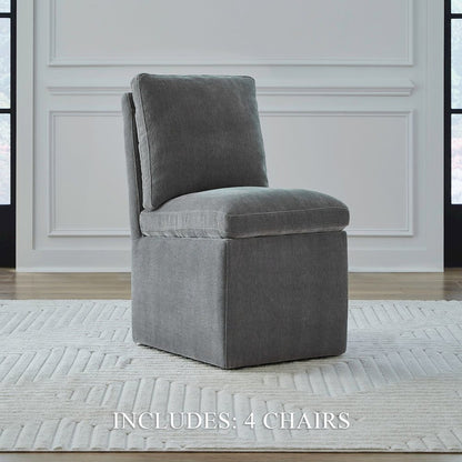 Accent Dining Chairs with Castors - Sapphire Upholstry - Set of Four