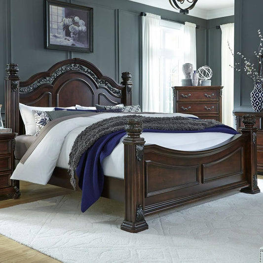 Messina Estates King California Poster Bed in Cognac
