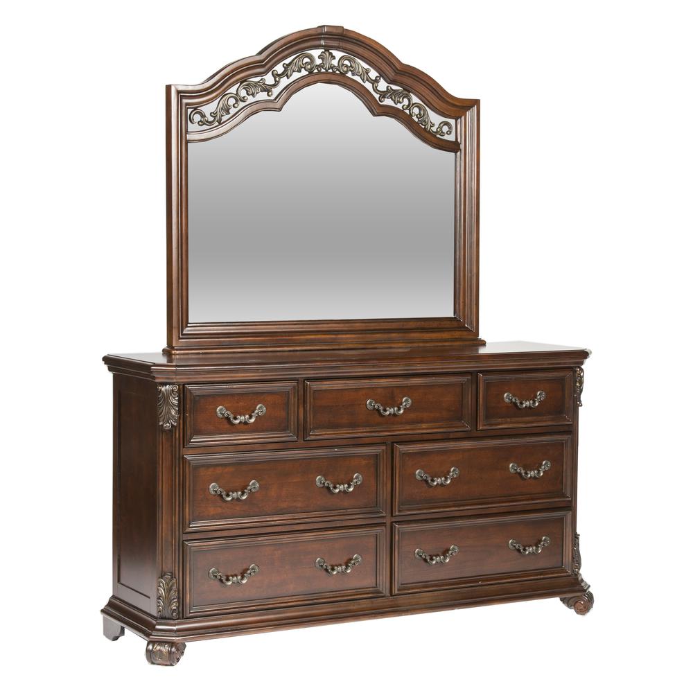 Messina Estates Dresser & Mirror in Cognac