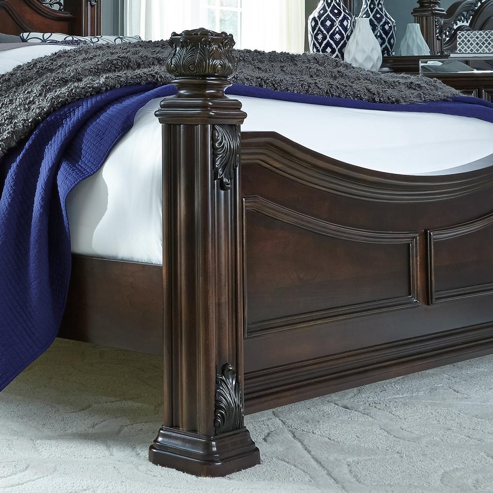 Messina Estates King Poster Bed in Cognac