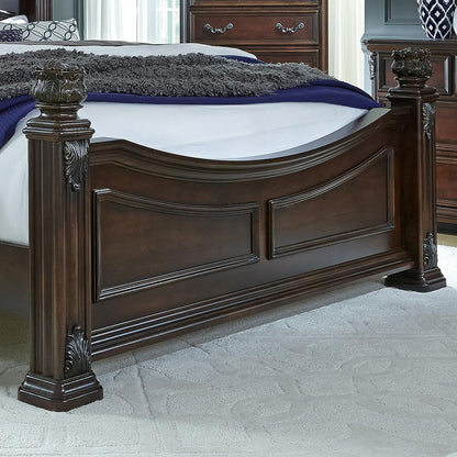 Messina Estates Queen Poster Bed in Cognac