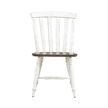 Al Fresco Slat Back Side Chair for Dining Room - Set of 2 -Graphite & Whitestone