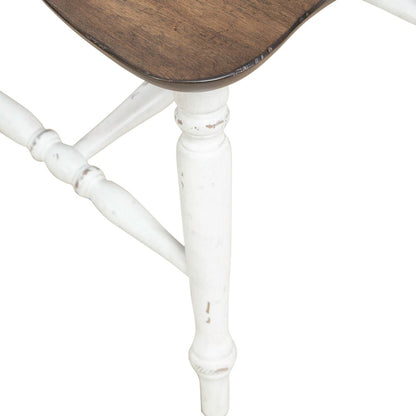 Al Fresco Slat Back Side Chair for Dining Room - Set of 2 -Graphite & Whitestone