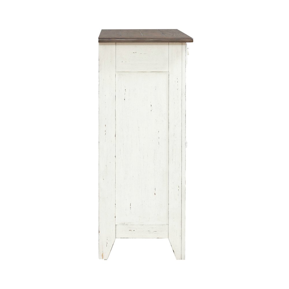 Al Fresco Server Cabinet for Dining Room - Graphite & Whitestone