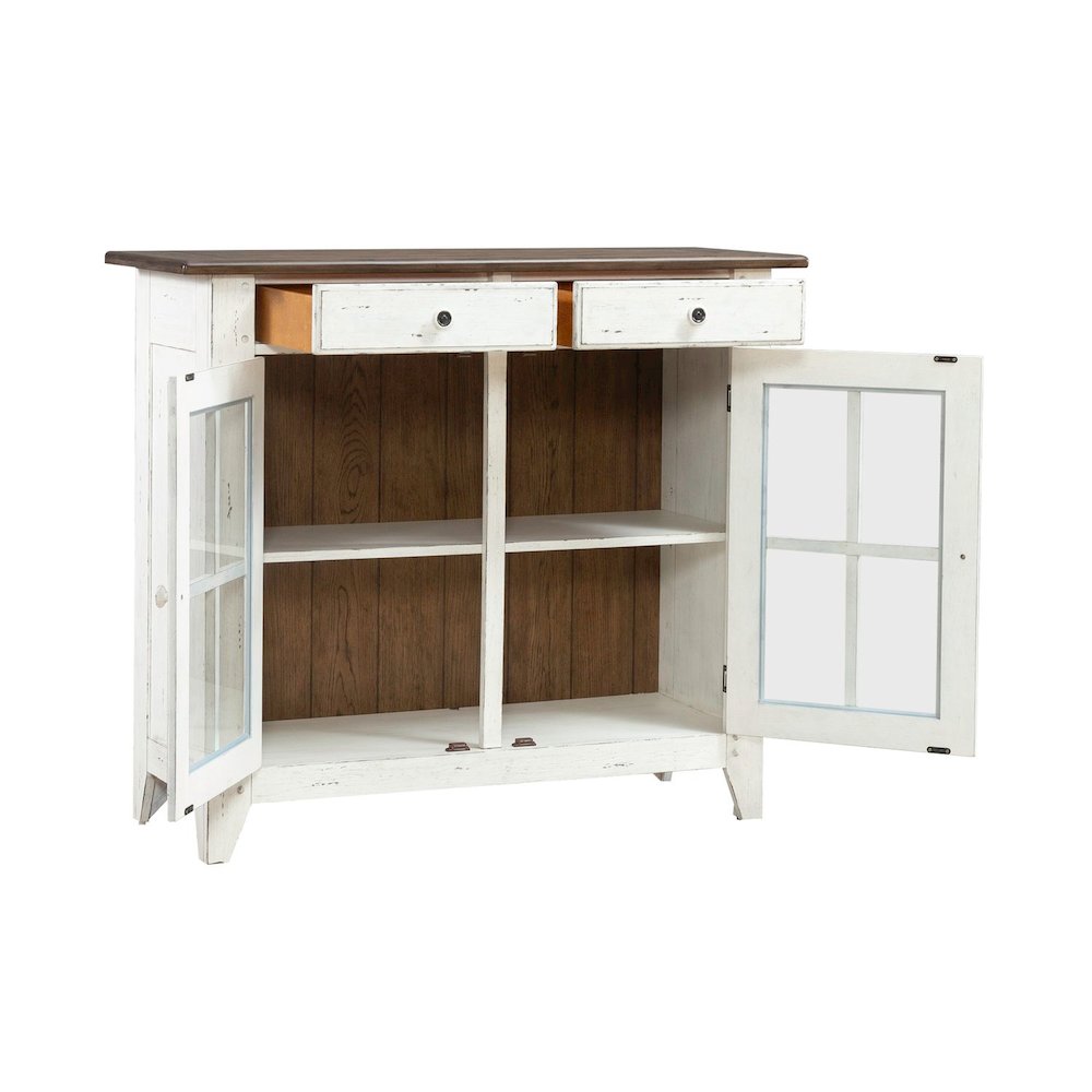 Al Fresco Server Cabinet for Dining Room - Graphite & Whitestone