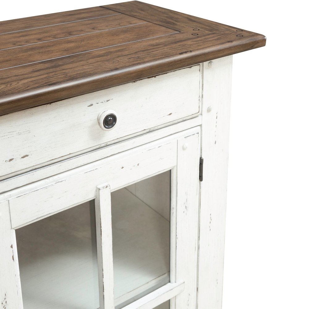 Al Fresco Server Cabinet for Dining Room - Graphite & Whitestone