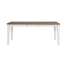 Rectangular Leg Table with Butterfly Leaf for Dining Room -Graphite & Whitestone