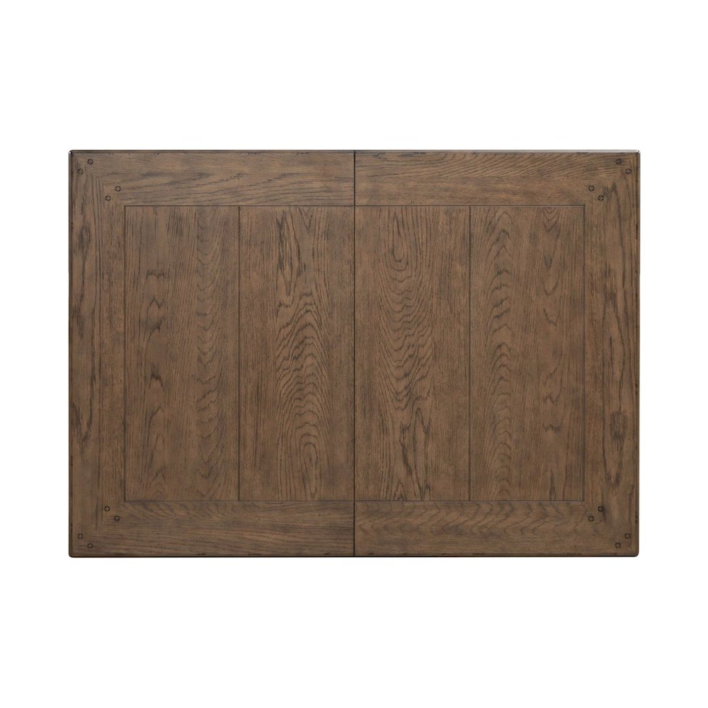 Rectangular Leg Table with Butterfly Leaf for Dining Room -Graphite & Whitestone