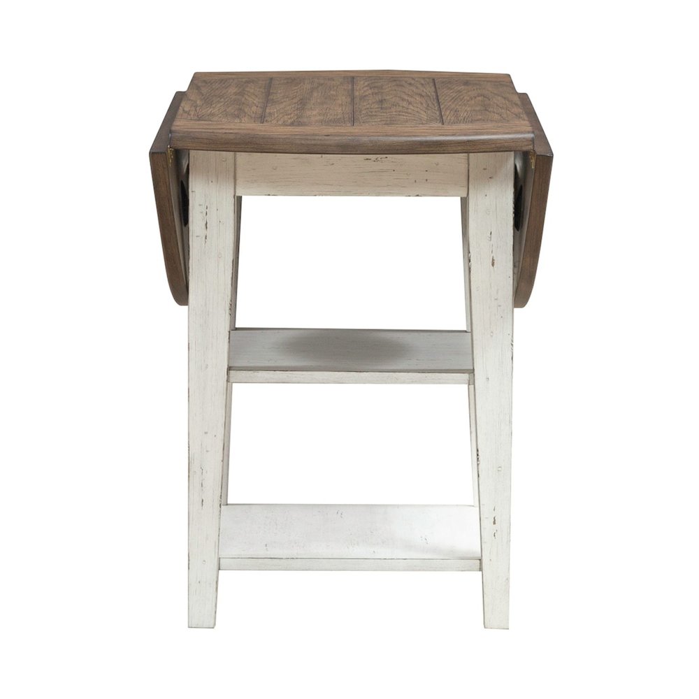 Al Fresco Drop Leaf Table for Dining Room - Graphite & Whitestone