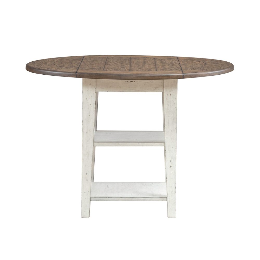 Al Fresco Drop Leaf Table for Dining Room - Graphite & Whitestone