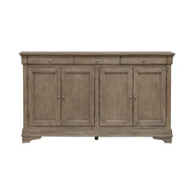 Hall Buffet Dining Living Room Storage - Felt Lined Top Drawers - Sandy Taupe