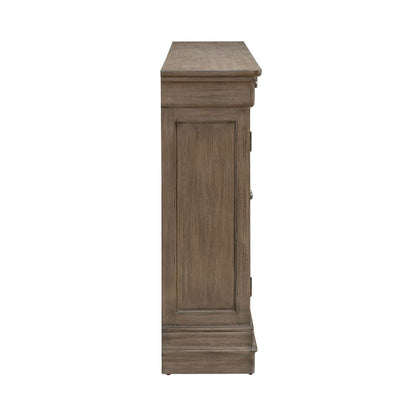 Hall Buffet Dining Living Room Storage - Felt Lined Top Drawers - Sandy Taupe