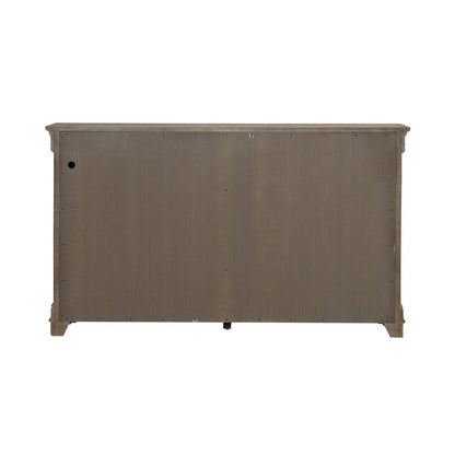 Hall Buffet Dining Living Room Storage - Felt Lined Top Drawers - Sandy Taupe