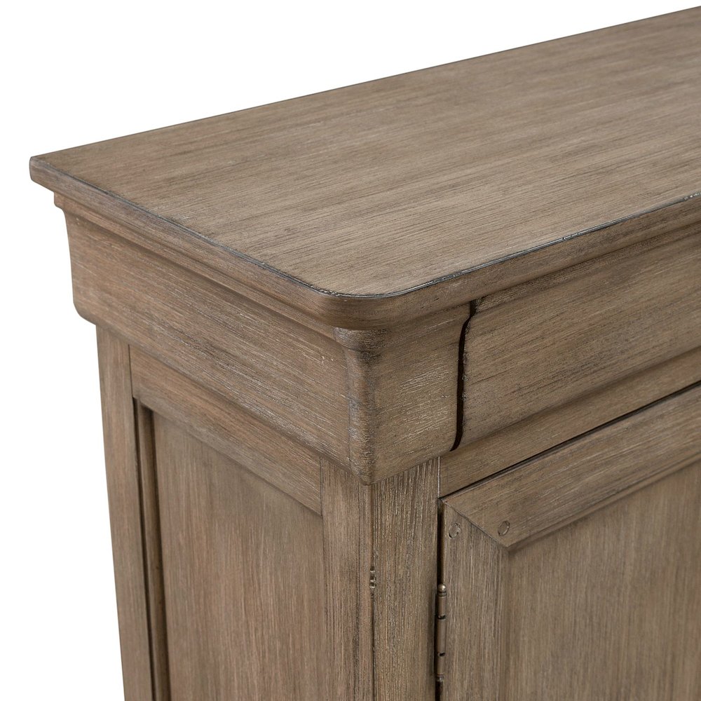 Hall Buffet Dining Living Room Storage - Felt Lined Top Drawers - Sandy Taupe